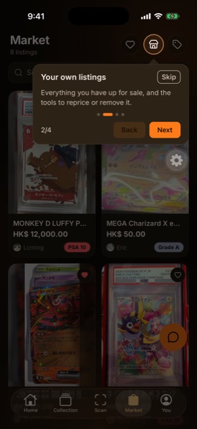 Your own listings dark