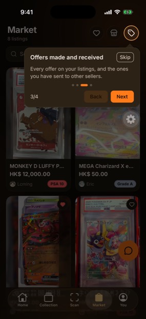 Offers made and received dark