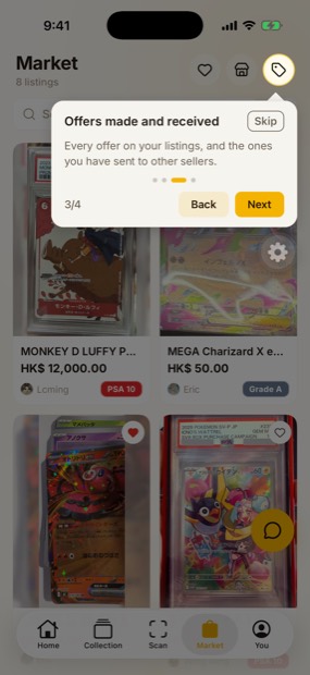 Offers made and received light
