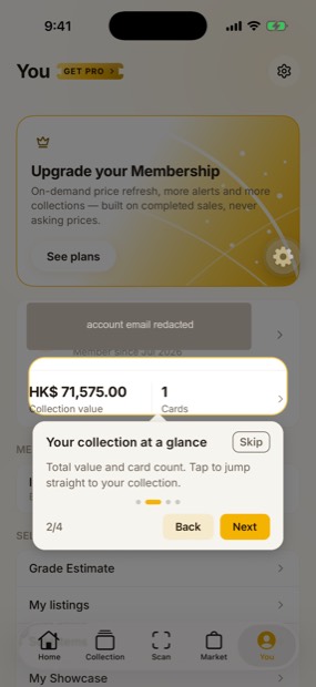 Your collection at a glance light